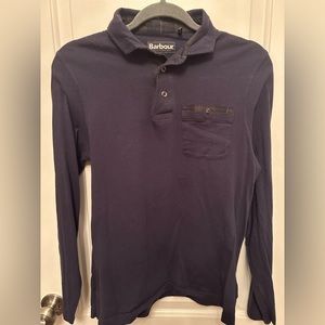 Barbour L/S Corpatch Polo - Navy - Small